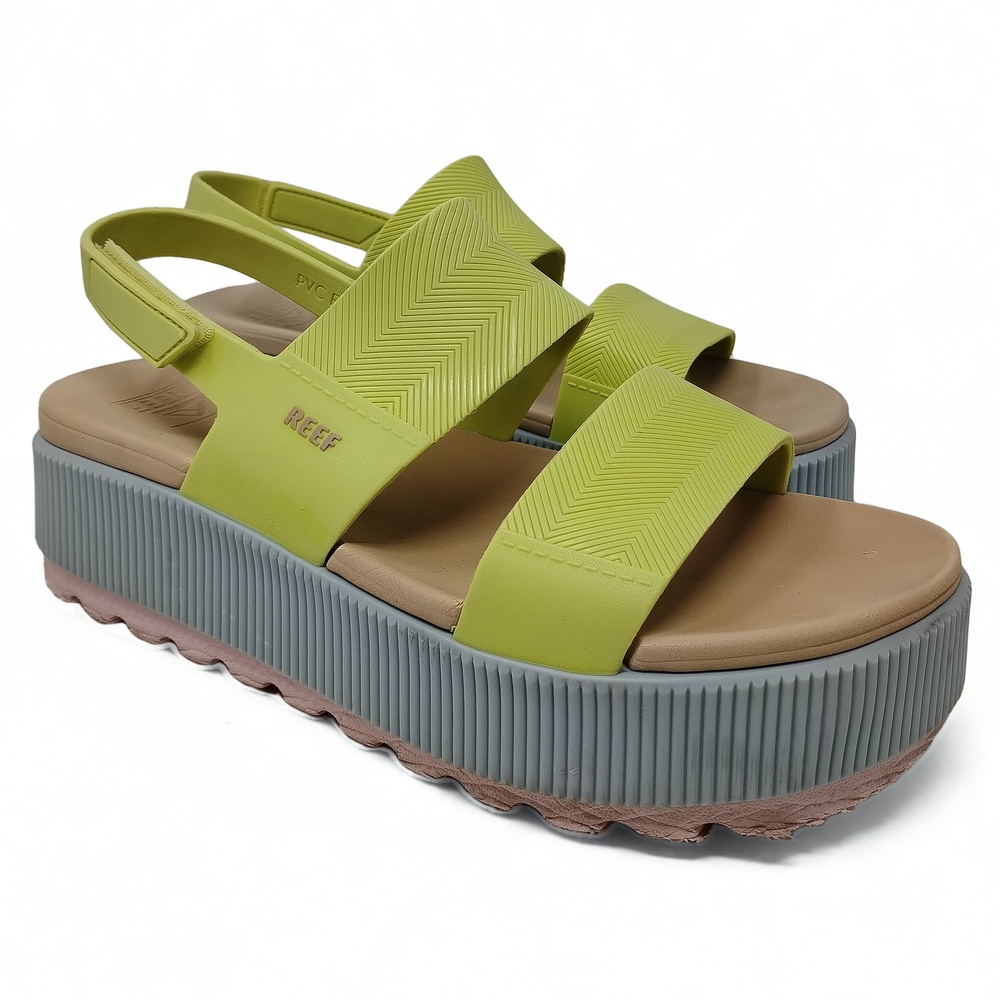 Boho Athleisure Reef Platform Sandals Size 10 Synthetic Slingback Strap Shoes